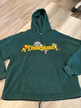 Disney Forest Green Fleece Hoodie Sweatshirt Vintage